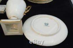 Lenox China Tiffany & Co. Gilded Chocolate Cup Saucer Art Deco Set of 6