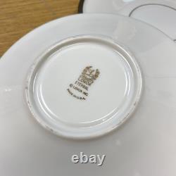 Lenox Eternal Ivory withGold Trim (8 Sets) Footed Cups & Saucers USA