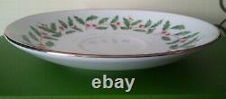 Lenox Holiday Set Of Four (4) White Gold Tea Cup & Saucer NEW