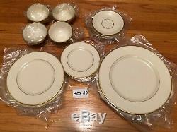 Lenox Mansfield 20 Piece Set 4 Dinner Salad Bread Plates Cups Saucers Service 4