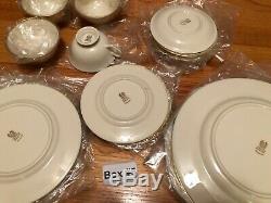 Lenox Mansfield 20 Piece Set 4 Dinner Salad Bread Plates Cups Saucers Service 4