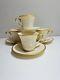 Lenox Teacup Saucers Set Eternal White Gold Dimension Collection Made In Usa