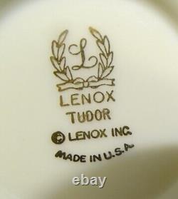 Lenox Tudor Set of 8 Cups and Saucers Blue Gold