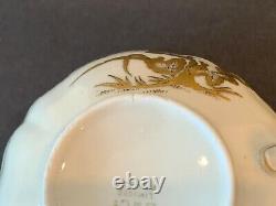 Limoges Bernardaud B&Co Porcelain Asian Oriental Design 4 Cups and Saucers