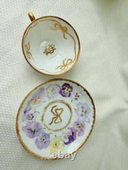 Limoges Cups Saucers Plate Limoges Coalport Bows Ribbons