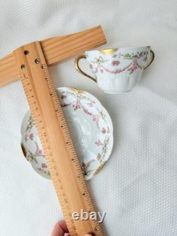 Limoges Cups Saucers Plate Limoges Coalport Bows Ribbons