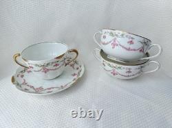Limoges Cups Saucers Plate Limoges Coalport Bows Ribbons