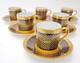 Limoges Dresden Minton Coalport Neo Classical Cobalt & Gold Coffee C&s's