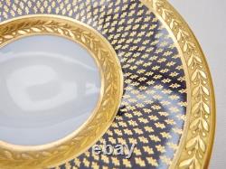 Limoges Dresden Minton Coalport Neo Classical Cobalt & Gold Coffee C&S's set 2