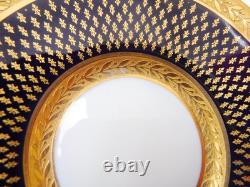 Limoges Dresden Minton Coalport Neo Classical Cobalt & Gold Coffee C&S's set 2