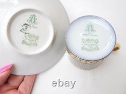 Limoges Dresden Minton Coalport Neo Classical Cobalt & Gold Coffee C&S's set 2