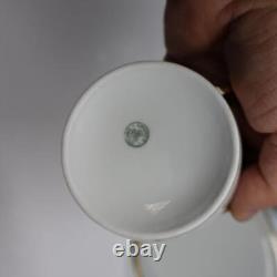 Limoges France 12 Gold Trim Snack Tray Saucers Plate with Cup Sets