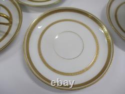 Limoges France WM Guerin & Co Antique Gold Trim 10 Cups and 10 Saucers