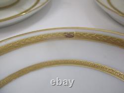 Limoges France WM Guerin & Co Antique Gold Trim 10 Cups and 10 Saucers