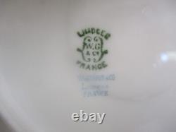 Limoges France WM Guerin & Co Antique Gold Trim 10 Cups and 10 Saucers
