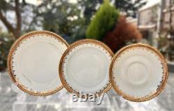 Limoges Gold Encrusted Tea Service for 10 by Lanternier, 41 pcs