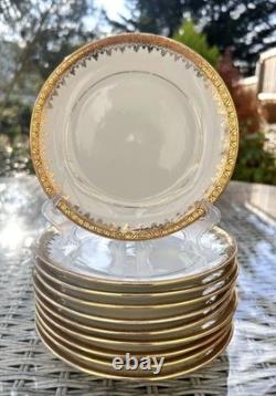 Limoges Gold Encrusted Tea Service for 10 by Lanternier, 41 pcs