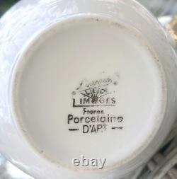 Limoges Gold Encrusted Tea Service for 10 by Lanternier, 41 pcs
