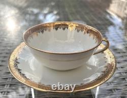 Limoges Gold Encrusted Tea Service for 10 by Lanternier, 41 pcs