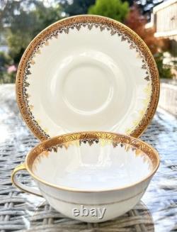 Limoges Gold Encrusted Tea Service for 10 by Lanternier, 41 pcs