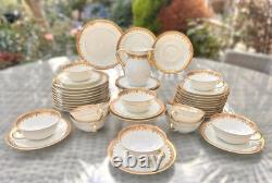 Limoges Gold Encrusted Tea Service for 10 by Lanternier, 41 pcs Limoges Gold Encrusted Tea Service for 10 by Lanternier, 41 pcs