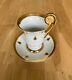 Limoges Hand Painted Porcelain Cup And Saucer Gold Bee, Good Vintage Condition