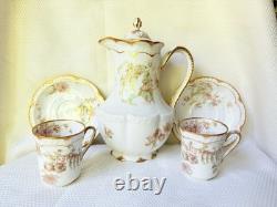 Limoges Haviland Coffee Pot Cups Saucers Antique