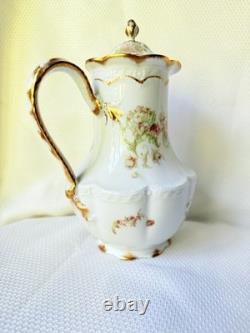 Limoges Haviland Coffee Pot Cups Saucers Antique