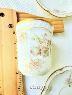 Limoges Haviland Coffee Pot Cups Saucers Antique