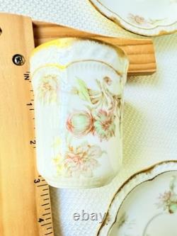 Limoges Haviland Coffee Pot Cups Saucers Antique