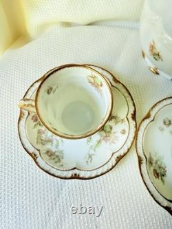 Limoges Haviland Coffee Pot Cups Saucers Antique