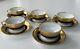 Limoges Jpl Tea Cups & Saucers Cobalt Blue Fleur De Lis Gold France Pouyat 5