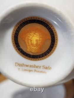 Limoges Medusa Greek Key Gold Teapot Cups Saucers Coffee Tea 12 Pieces Set