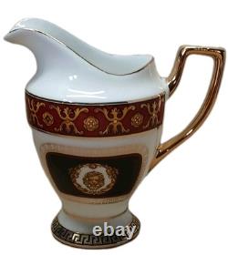 Limoges Medusa Greek Key Gold Teapot Cups Saucers Coffee Tea 17 Pieces Set