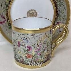 Limoges Royale Fleurs des Champs Cup Saucer ANCIENNE MANUFACTTURE Gold