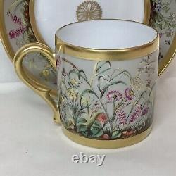 Limoges Royale Fleurs des Champs Cup Saucer ANCIENNE MANUFACTTURE Gold