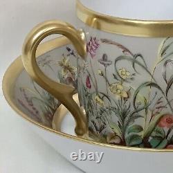 Limoges Royale Fleurs des Champs Cup Saucer ANCIENNE MANUFACTTURE Gold