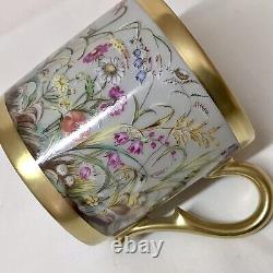 Limoges Royale Fleurs des Champs Cup Saucer ANCIENNE MANUFACTTURE Gold