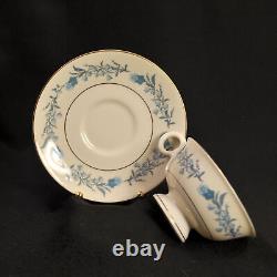 Limoges Theo Haviland NY 6 Cups & 6 Saucers 1936-1956 Clinton Blue Garland Gold