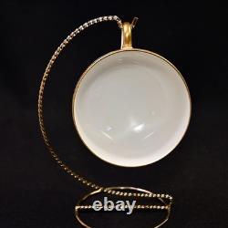 Limoges Vignaud 4 Cups & Saucers The Meuse Red Yellow Blue Gold 1911-1920