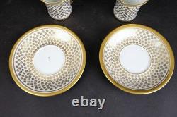 Limoges cup and saucers well painted heavy gilded lovely vintage marked France