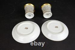Limoges cup and saucers well painted heavy gilded lovely vintage marked France