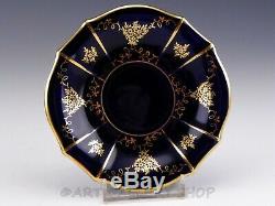 Lindner Kueps Bavaria ECHT KOBALT COBALT BLUE GOLD DEMITASSE CUPS & SAUCERS Set