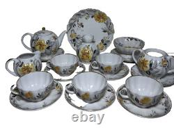 Lomonosov Factory Tea Coffee Set USSR SOVIET UNION RUSSIA 22 Pieces GOLD