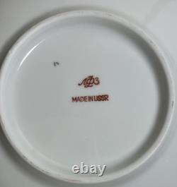 Lomonosov Factory Tea Coffee Set USSR SOVIET UNION RUSSIA 22 Pieces GOLD