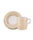 Lomonosov Imperial Porcelain Teacup And Saucer Wonderland Rhombus Gold 220 Ml