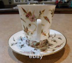 Lomonosov USSR gold floral cup and saucer