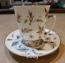 Lomonosov USSR gold floral cup and saucer