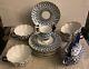 Lot Of 13 (?) Emperial Russia China Tea Set Cobalt Gold 4 Cups 6 Saucers, Etc