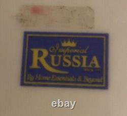 Lot Of 13 (?) Emperial Russia China Tea Set Cobalt Gold 4 Cups 6 Saucers, Etc
